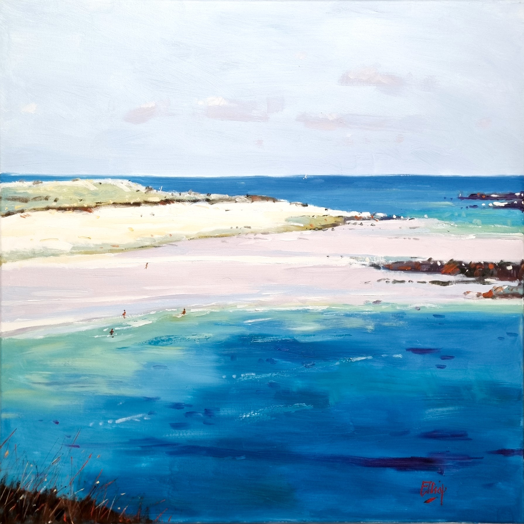 'Calm Day, Shell Beach, Herm Island' by artist Ian Elliot